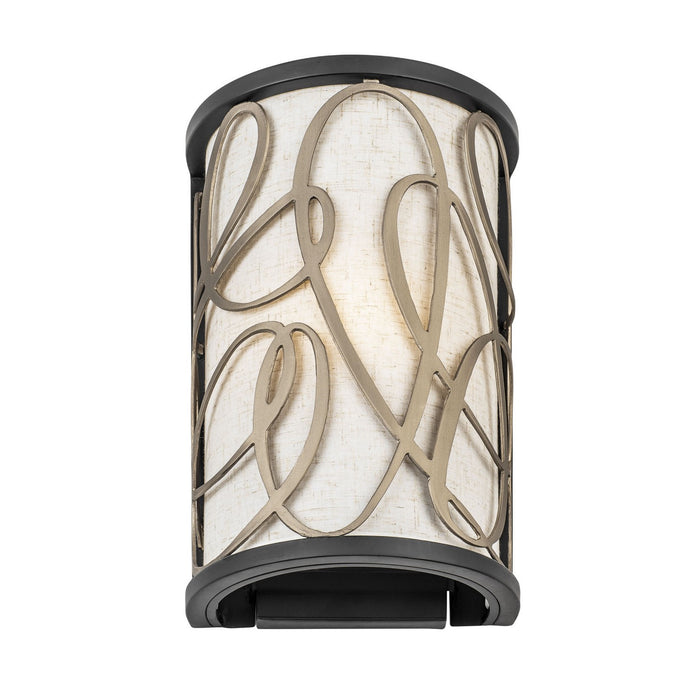 Varaluz 381W01MBAR One Light Wall Sconce, Matte Black/Artifact