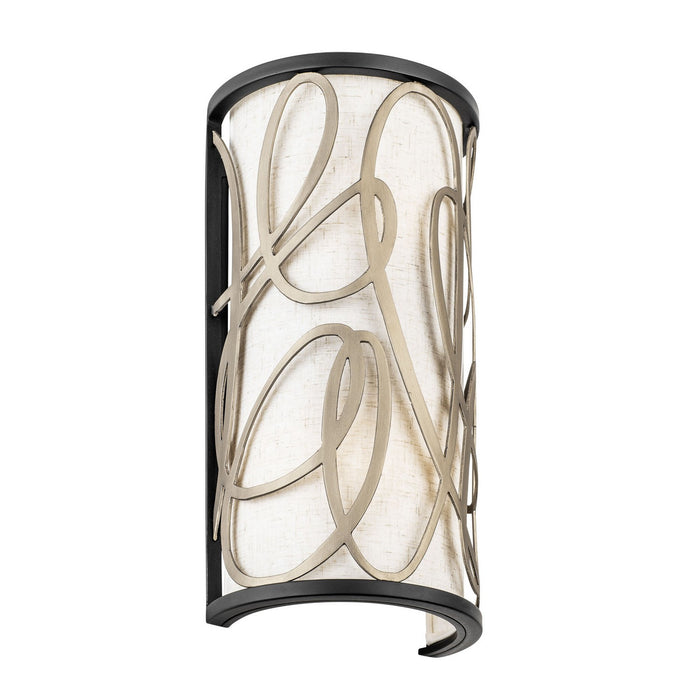 Varaluz 381W02MBAR Two Light Wall Sconce, Matte Black/Artifact