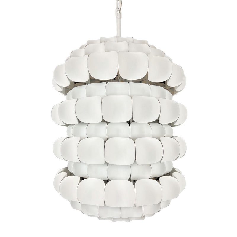 Varaluz 382F06MW Six Light Foyer Pendant, Matte White