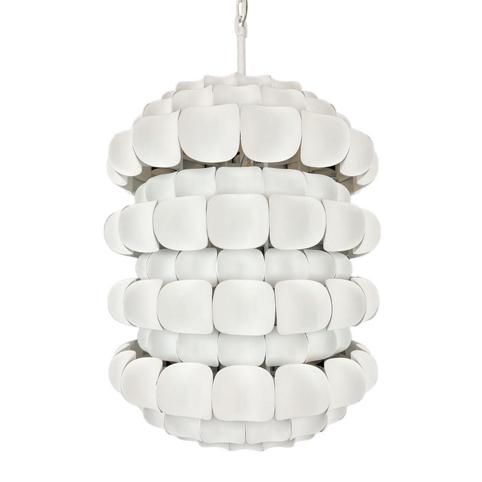 Varaluz 382F06MW Six Light Foyer Pendant, Matte White