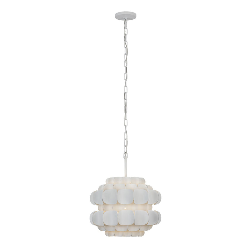 Varaluz 382P01MW One Light Pendant, Matte White