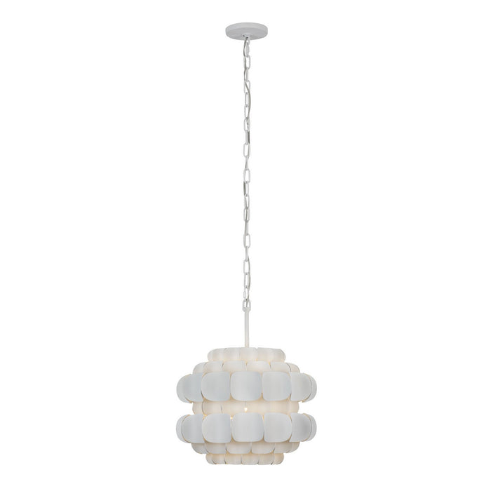Varaluz 382P01MW One Light Pendant, Matte White