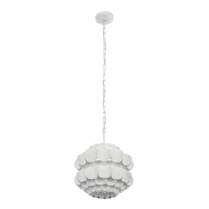 Varaluz 382P01MW One Light Pendant, Matte White