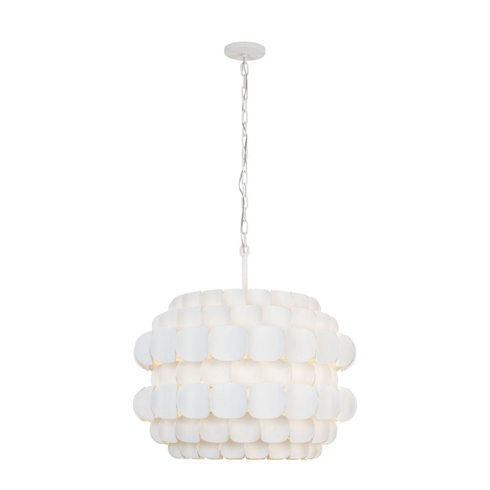 Varaluz 382P06MW Six Light Pendant, Matte White