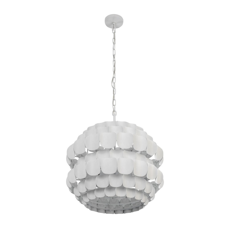 Varaluz 382P06MW Six Light Pendant, Matte White