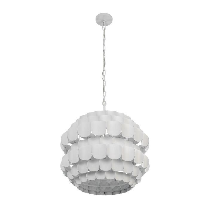 Varaluz 382P06MW Six Light Pendant, Matte White