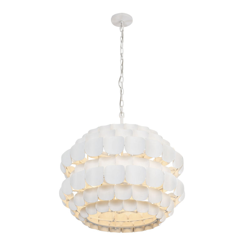 Varaluz 382P06MW Six Light Pendant, Matte White