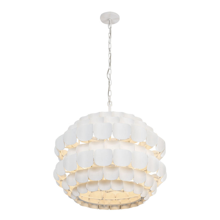 Varaluz 382P06MW Six Light Pendant, Matte White