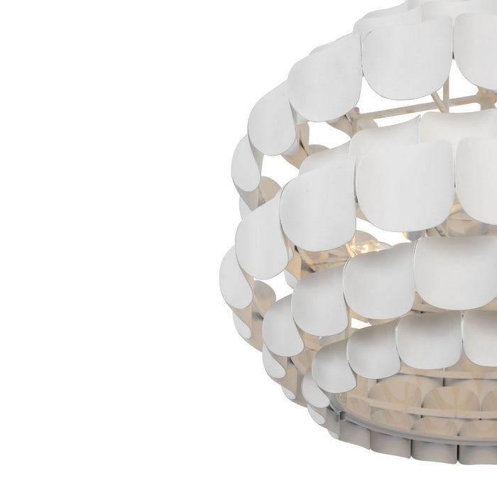 Varaluz 382P06MW Six Light Pendant, Matte White