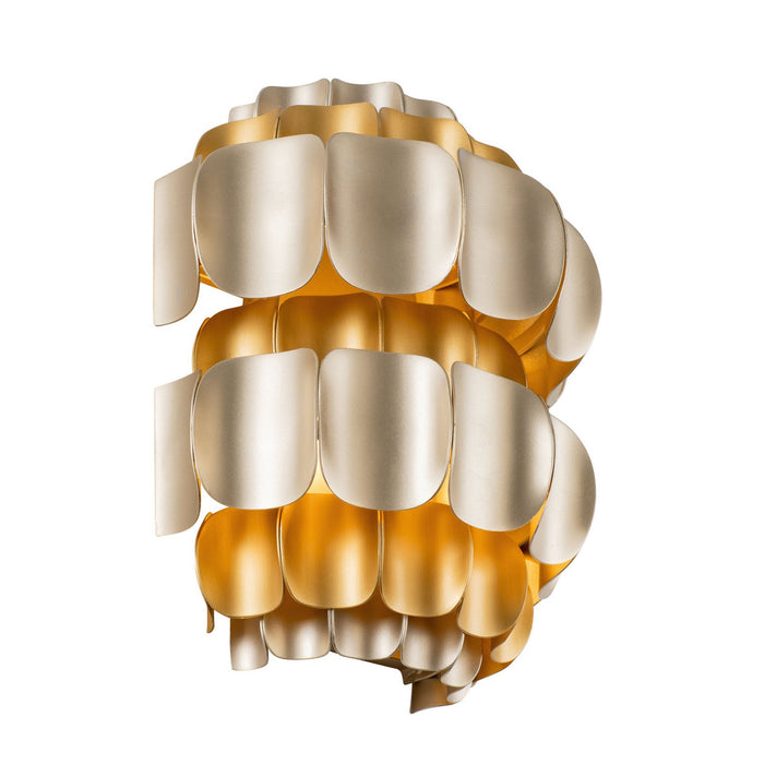 Varaluz 382W01AGGD One Light Wall Sconce, Antique Gold/Gold Dust