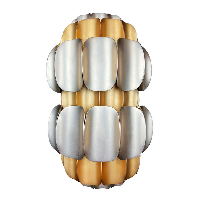 Varaluz 382W02AGGD Two Light Wall Sconce, Antique Gold/Gold Dust