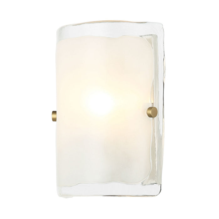 Varaluz 385W01BNS One Light Wall Sconce, Black/Polished Nickel/Satin Brass