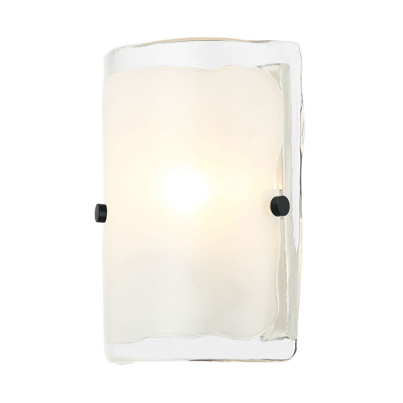 Varaluz 385W01BNS One Light Wall Sconce, Black/Polished Nickel/Satin Brass