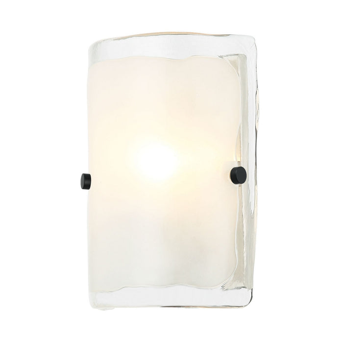Varaluz 385W01BNS One Light Wall Sconce, Black/Polished Nickel/Satin Brass