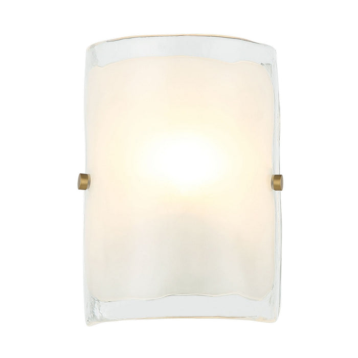 Varaluz 385W01BNS One Light Wall Sconce, Black/Polished Nickel/Satin Brass
