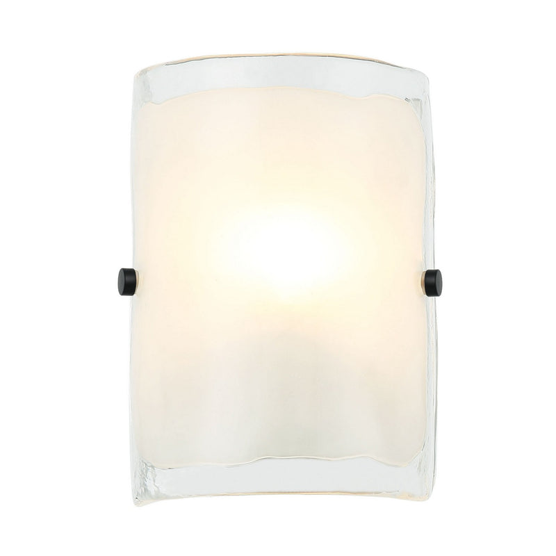 Varaluz 385W01BNS One Light Wall Sconce, Black/Polished Nickel/Satin Brass