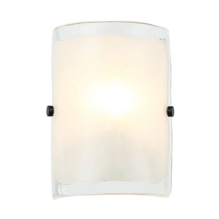 Varaluz 385W01BNS One Light Wall Sconce, Black/Polished Nickel/Satin Brass