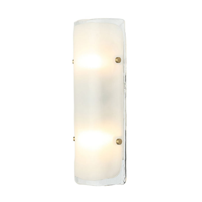 Varaluz 385W02BNS Two Light Wall Sconce, Black/Polished Nickel/Satin Brass