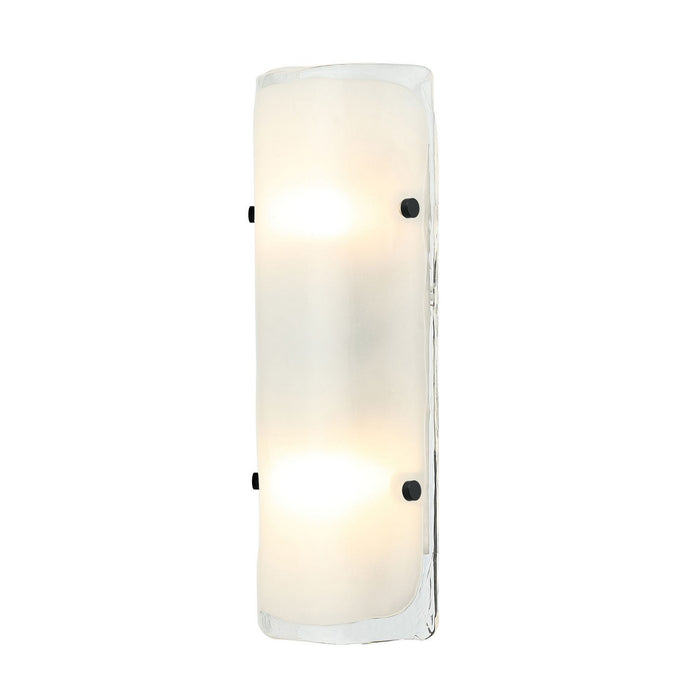 Varaluz 385W02BNS Two Light Wall Sconce, Black/Polished Nickel/Satin Brass