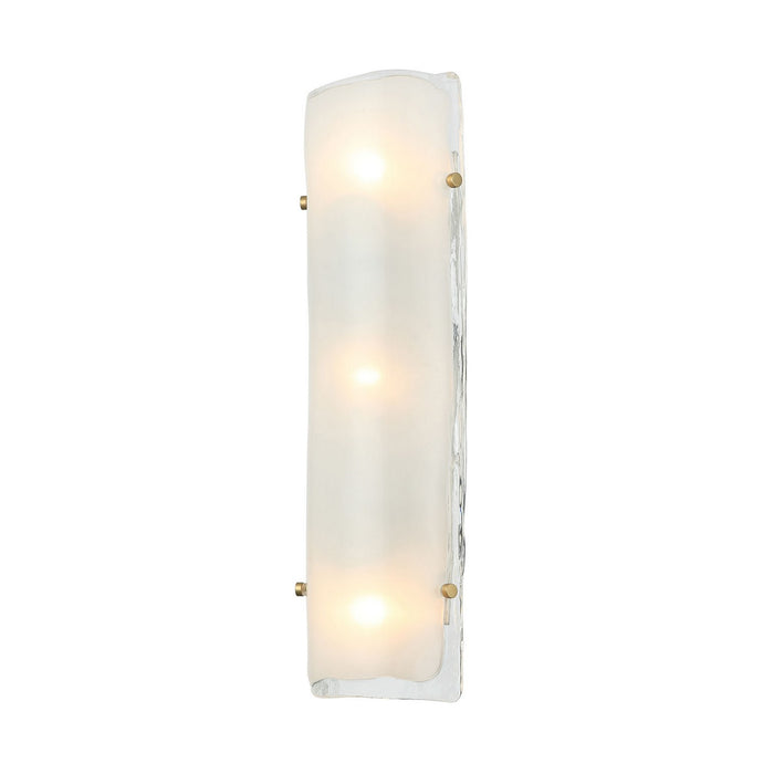 Varaluz 385W03BNS Three Light Wall Sconce, Black/Polished Nickel/Satin Brass