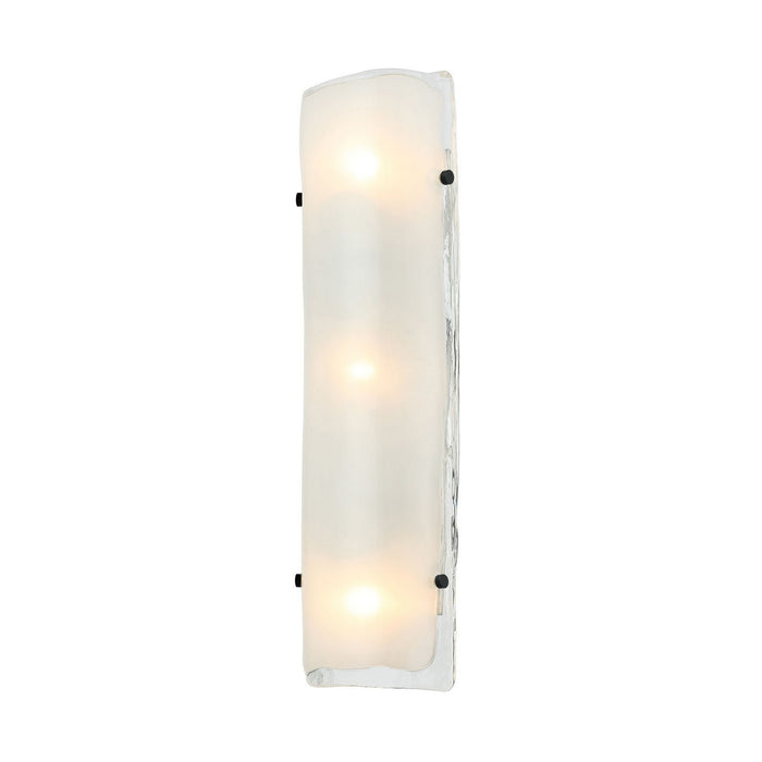 Varaluz 385W03BNS Three Light Wall Sconce, Black/Polished Nickel/Satin Brass