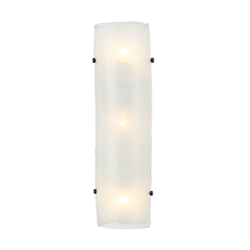 Varaluz 385W03BNS Three Light Wall Sconce, Black/Polished Nickel/Satin Brass