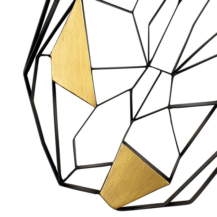 Varaluz 425WA81 Wall Art, Matte Black/Antique Gold Leaf