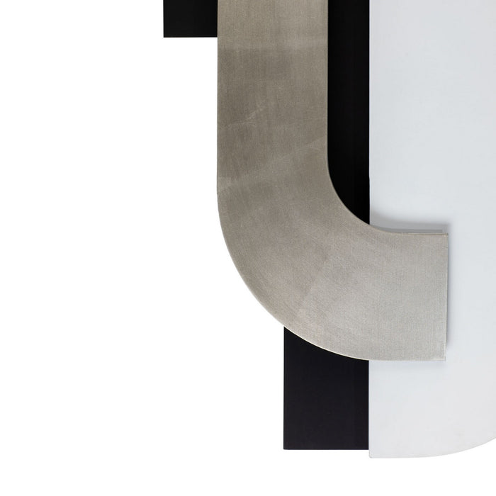 Varaluz 425WA90 Wall Art, Matte Black / Matte White / Silver and Gold Leaf