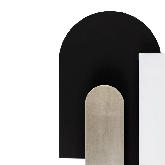 Varaluz 425WA90 Wall Art, Matte Black / Matte White / Silver and Gold Leaf