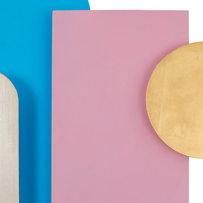 Varaluz 425WA91 Wall Art, Blue / Pink / Silver and Gold Leaf