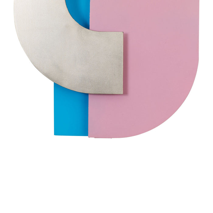 Varaluz 425WA91 Wall Art, Blue / Pink / Silver and Gold Leaf