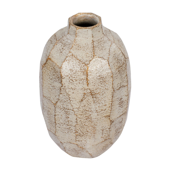 Varaluz 445VA07A Vase, Slate Brown W/White