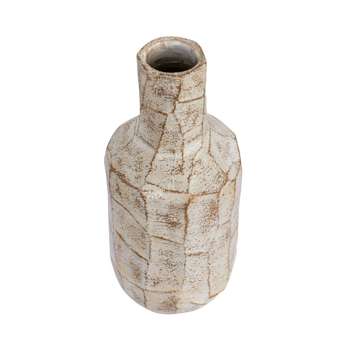 Varaluz 445VA07B Vase, Slate Brown W/White