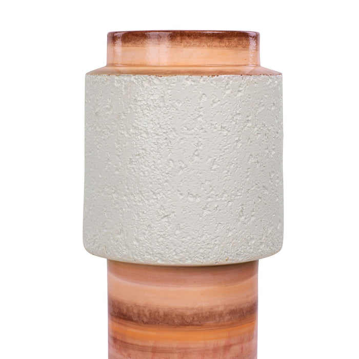 Varaluz 445VA08B Vase, Orange Quartz