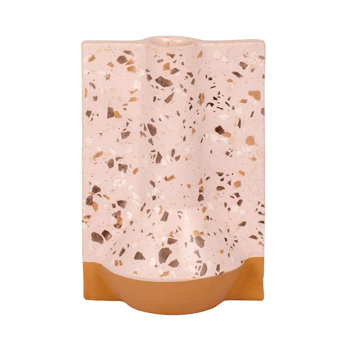 Varaluz 445VA09A Vase, Rose Terrazzo/Terracotta