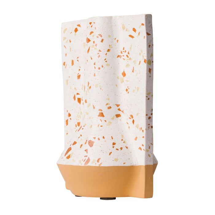 Varaluz 445VA09C Vase, White Terrazzo/Terracotta