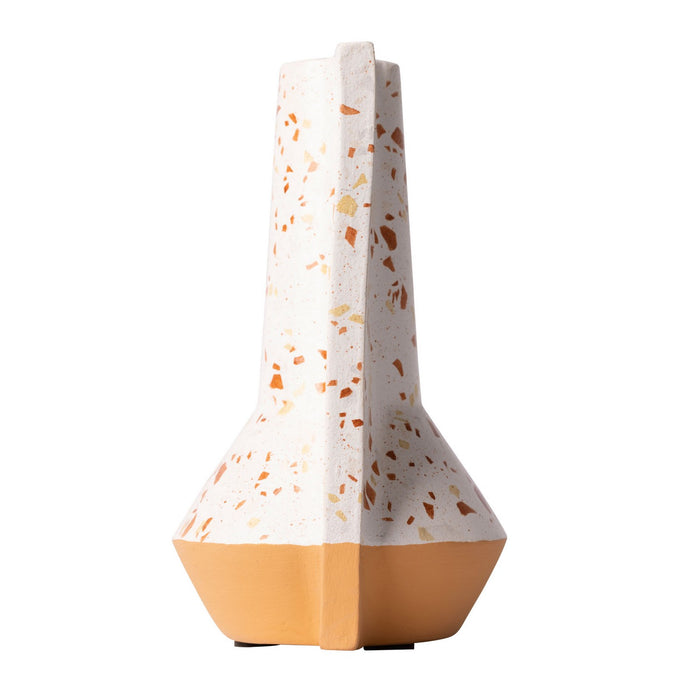 Varaluz 445VA09C Vase, White Terrazzo/Terracotta