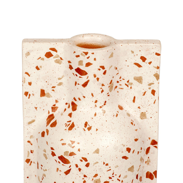 Varaluz 445VA09D Vase, White Terrazzo/Terracotta