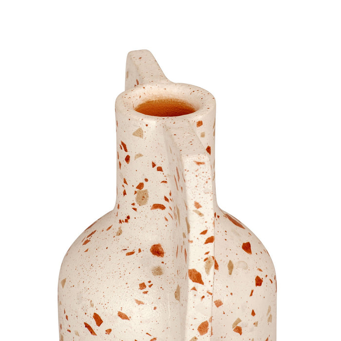 Varaluz 445VA09D Vase, White Terrazzo/Terracotta