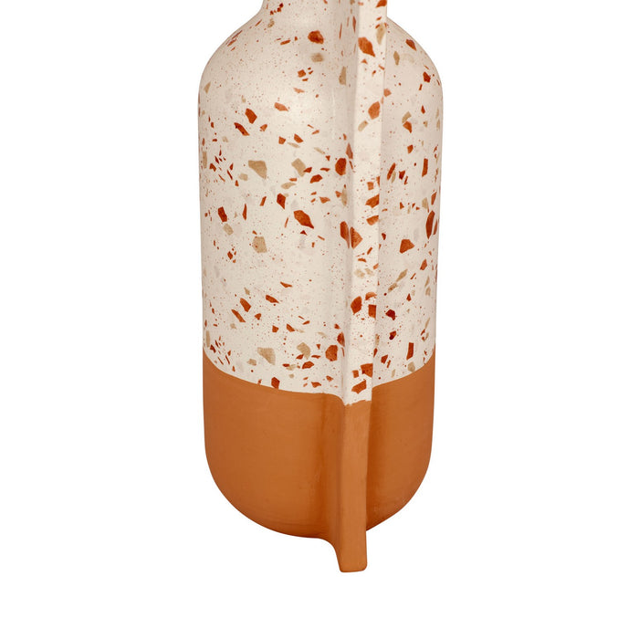 Varaluz 445VA09D Vase, White Terrazzo/Terracotta