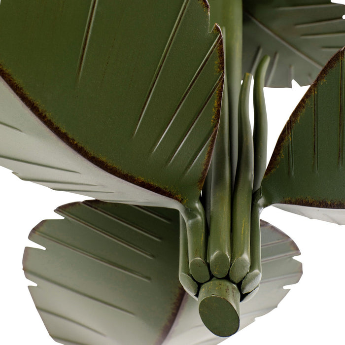 Varaluz 901S03 Three Light Semi-Flush Mount, Banana Leaf