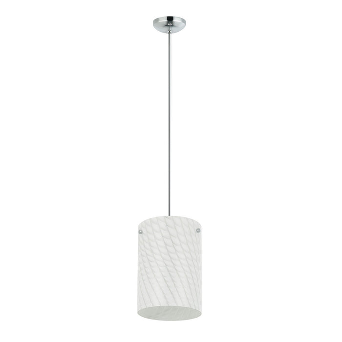 Varaluz AC1692 One Light Pendant, Chrome