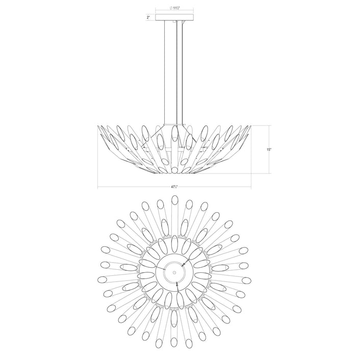 Sonneman 2046.38 LED Pendant, Satin Brass
