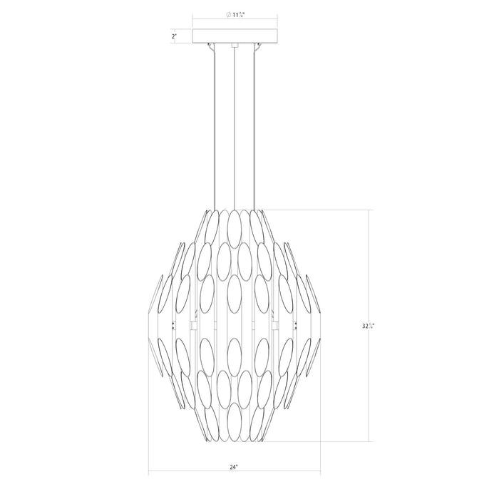 Sonneman 2048.01 LED Pendant, Polished Chrome