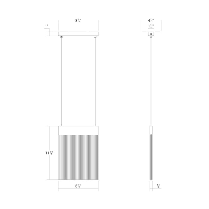 Sonneman 3090.14 LED Pendant, Brass