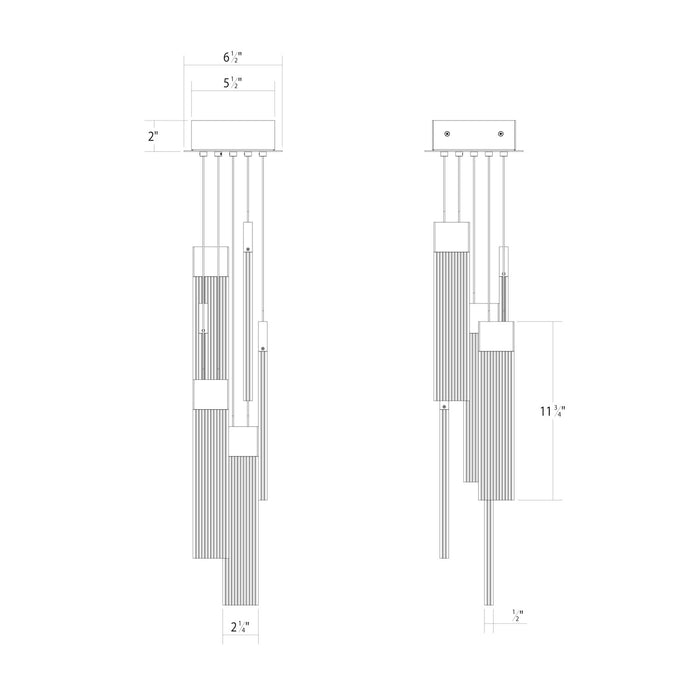 Sonneman 3095.01 LED Pendant, Polished Chrome
