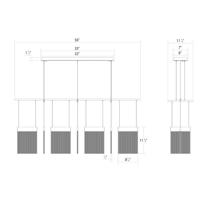Sonneman 3096.14 LED Pendant, Brass