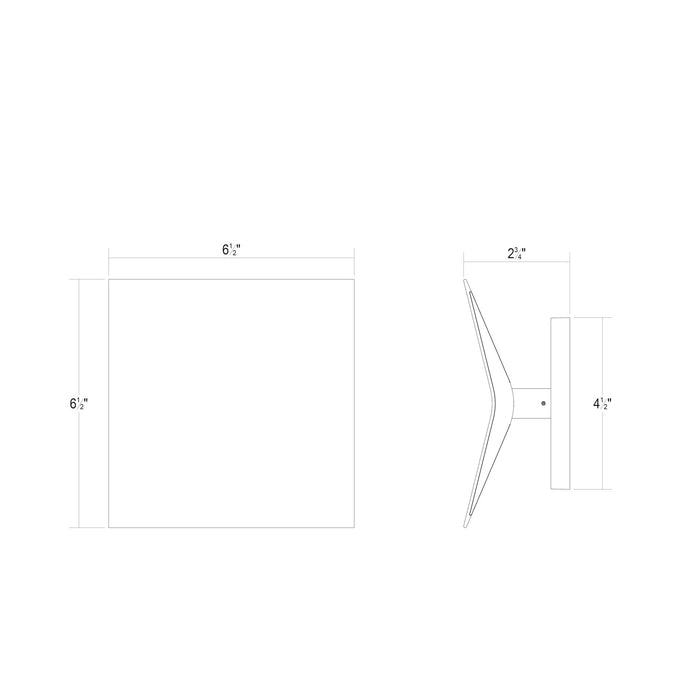 Sonneman 3440.25 LED Wall Sconce, Satin Black