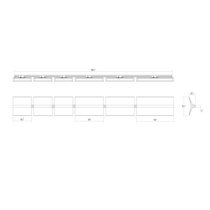 Sonneman 3445.03 LED Wall Kit, Satin White
