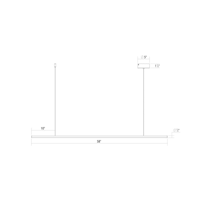 Sonneman 3777.25-35 LED Pendant, Satin Black